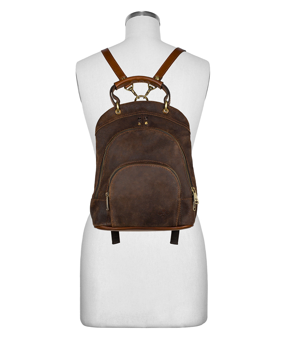 Alencon Backpack - Garment Washed Burnished Suede - whiskey - by Patricia Nash - View 5 of 6