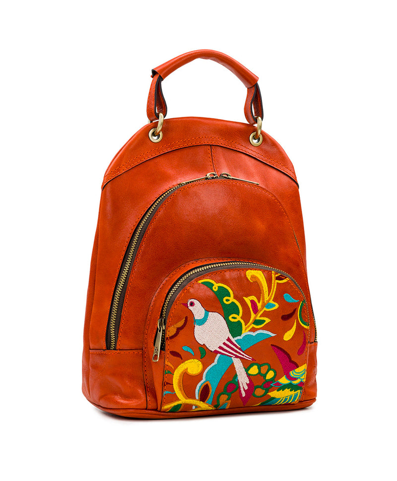 Alencon Backpack Birds of Paradise Embroidery Patricia Nash
