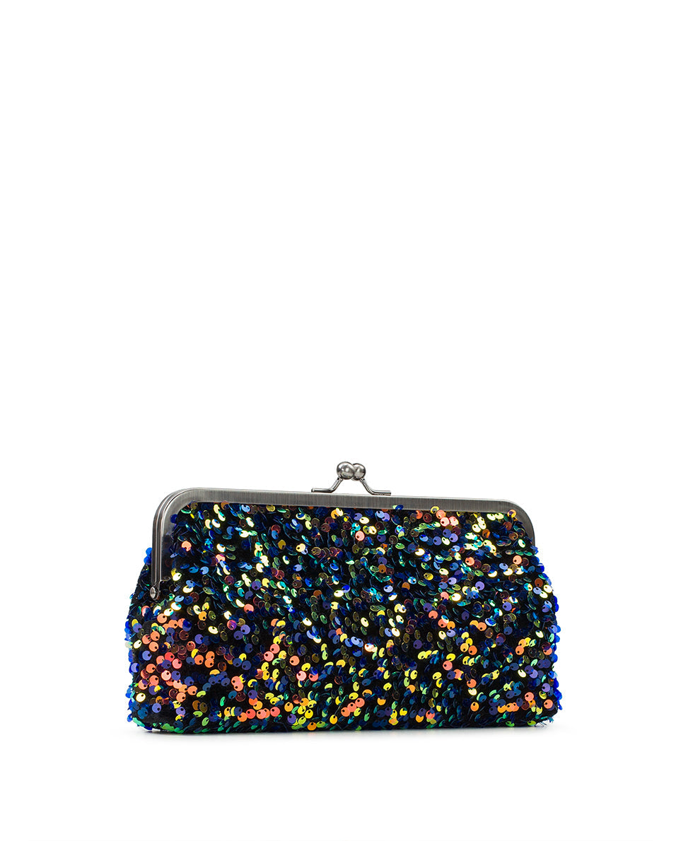 Potenaz Frame Bag - Payettes and Velvet - blue - by Patricia Nash - View 3 of 4