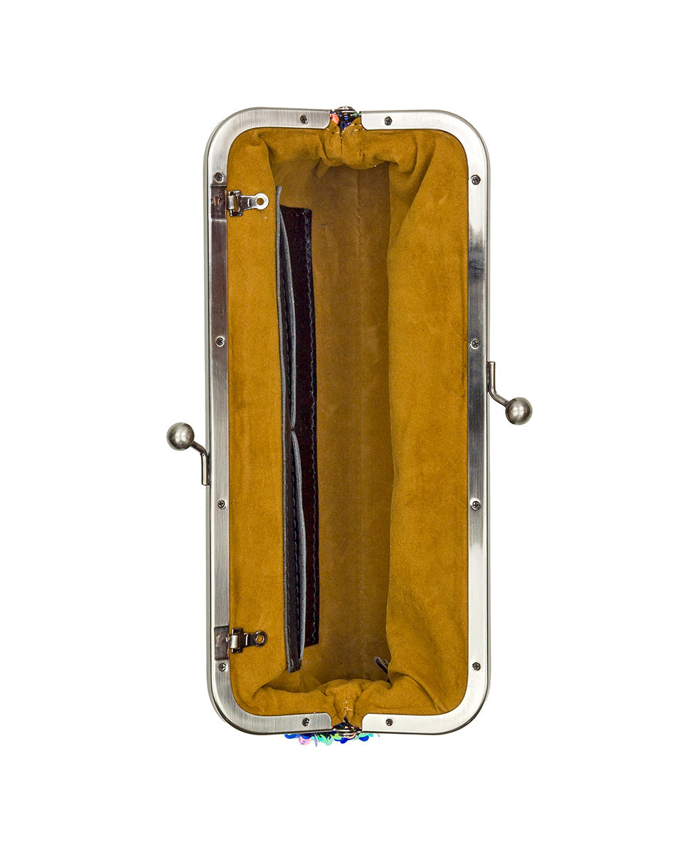 Potenaz Frame Bag - Payettes and Velvet - blue - by Patricia Nash - View 4 of 4