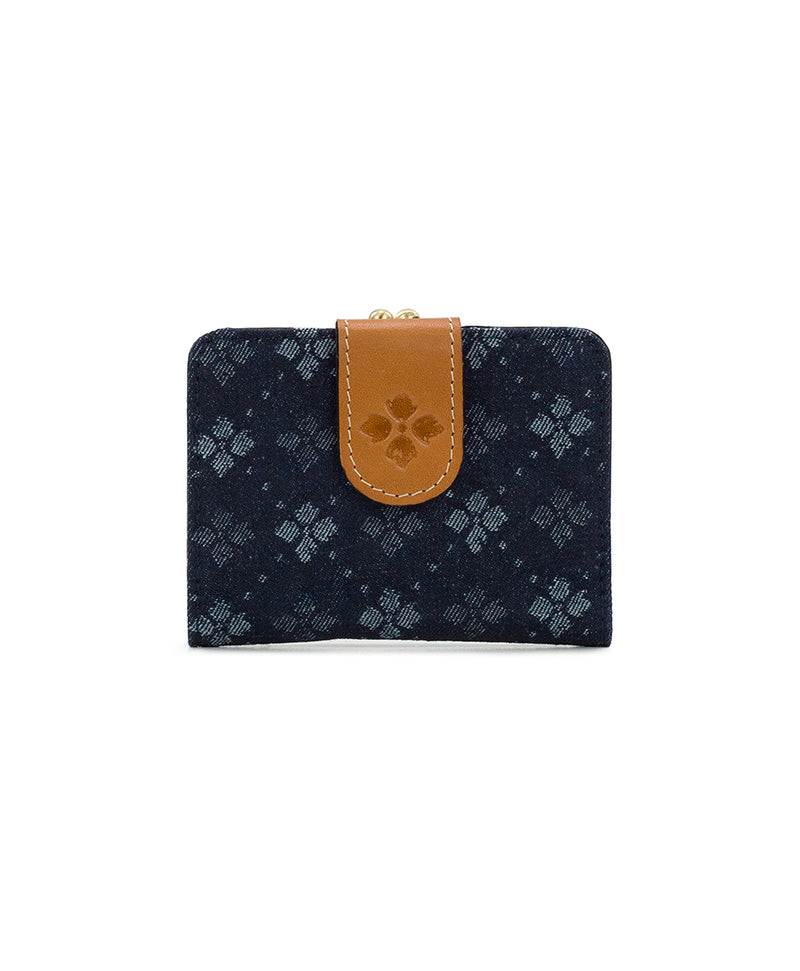 Iberia Wallet - Denim Floret Jacquard