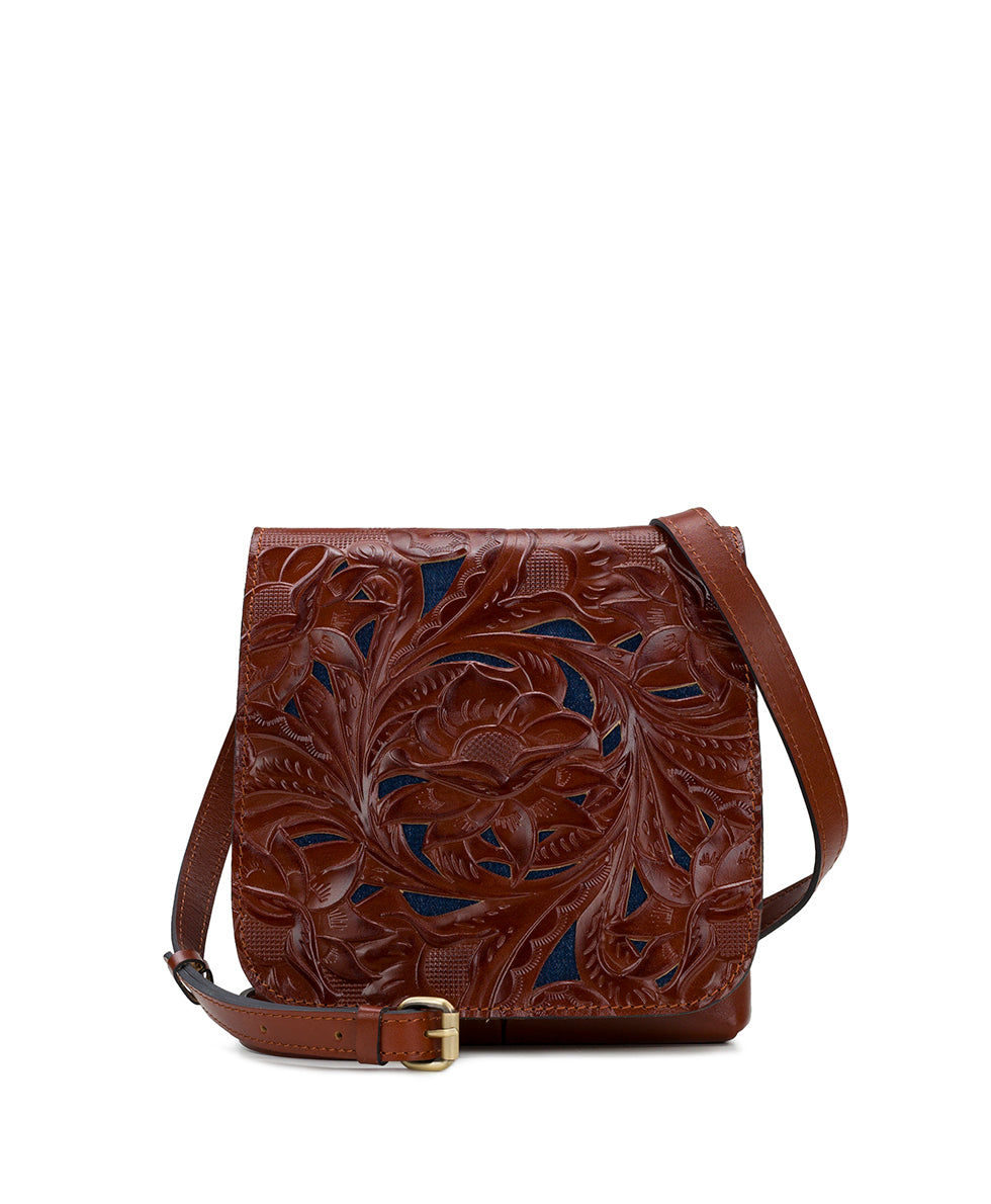 Female - Granada Crossbody - Western Cutout Tooled - whiskey - by Patricia Nash - View 1 of 4