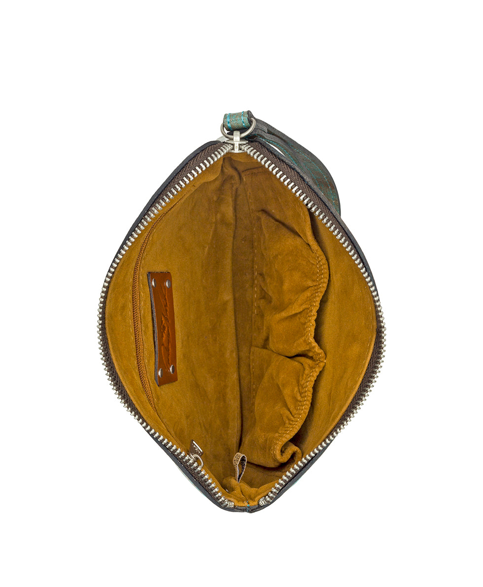 Female - Cassini Wristlet - Tooled Turquoise - light turquoise - by Patricia Nash - View 3 of 3