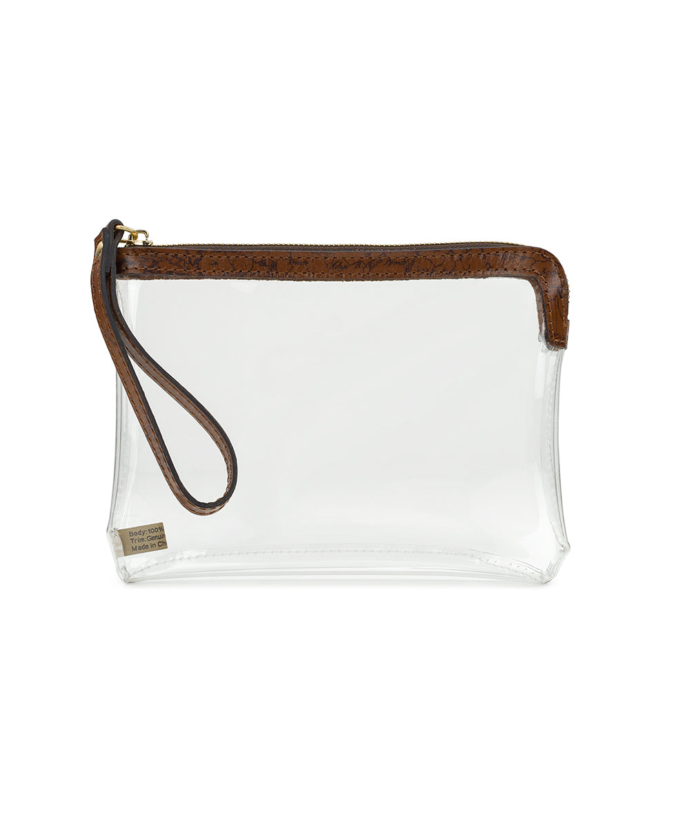 Female - Cassini Wristlet - Clear Bag - signature map - by Patricia Nash - View 1 of 3