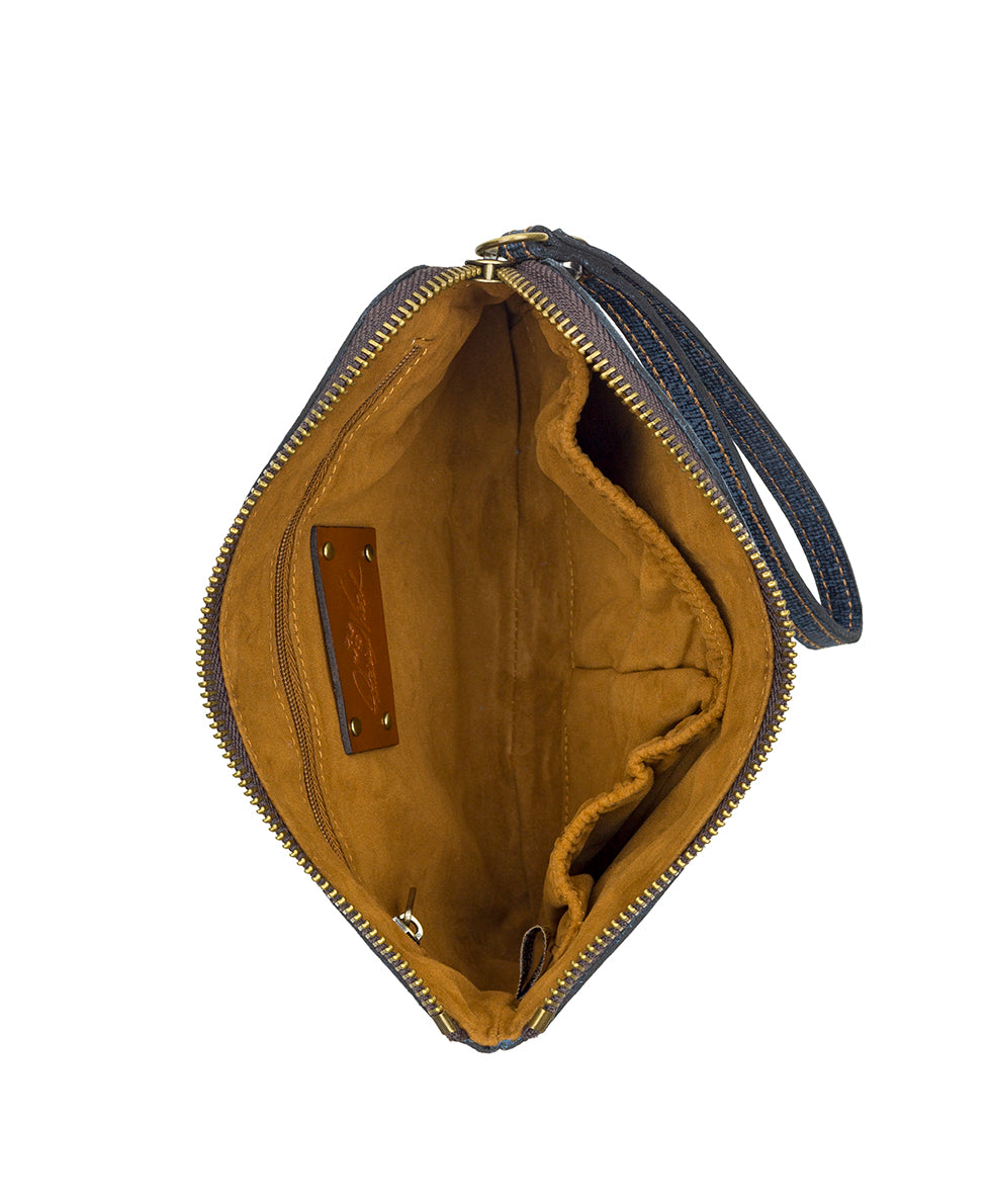 Cassini Wristlet - Denim Leather - dark denim - by Patricia Nash - View 3 of 4
