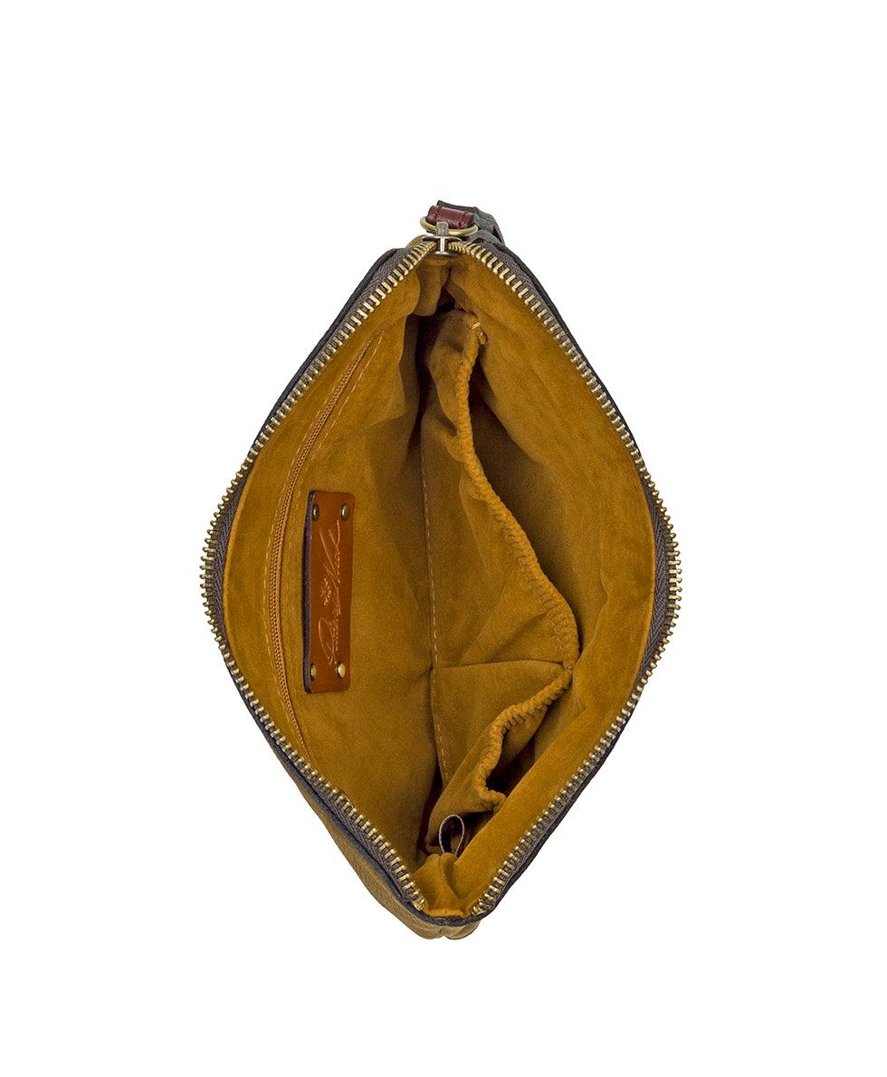 Female - Cassini Wristlet - Tuscan Fields Embroidery - khaki - by Patricia Nash - View 3 of 3