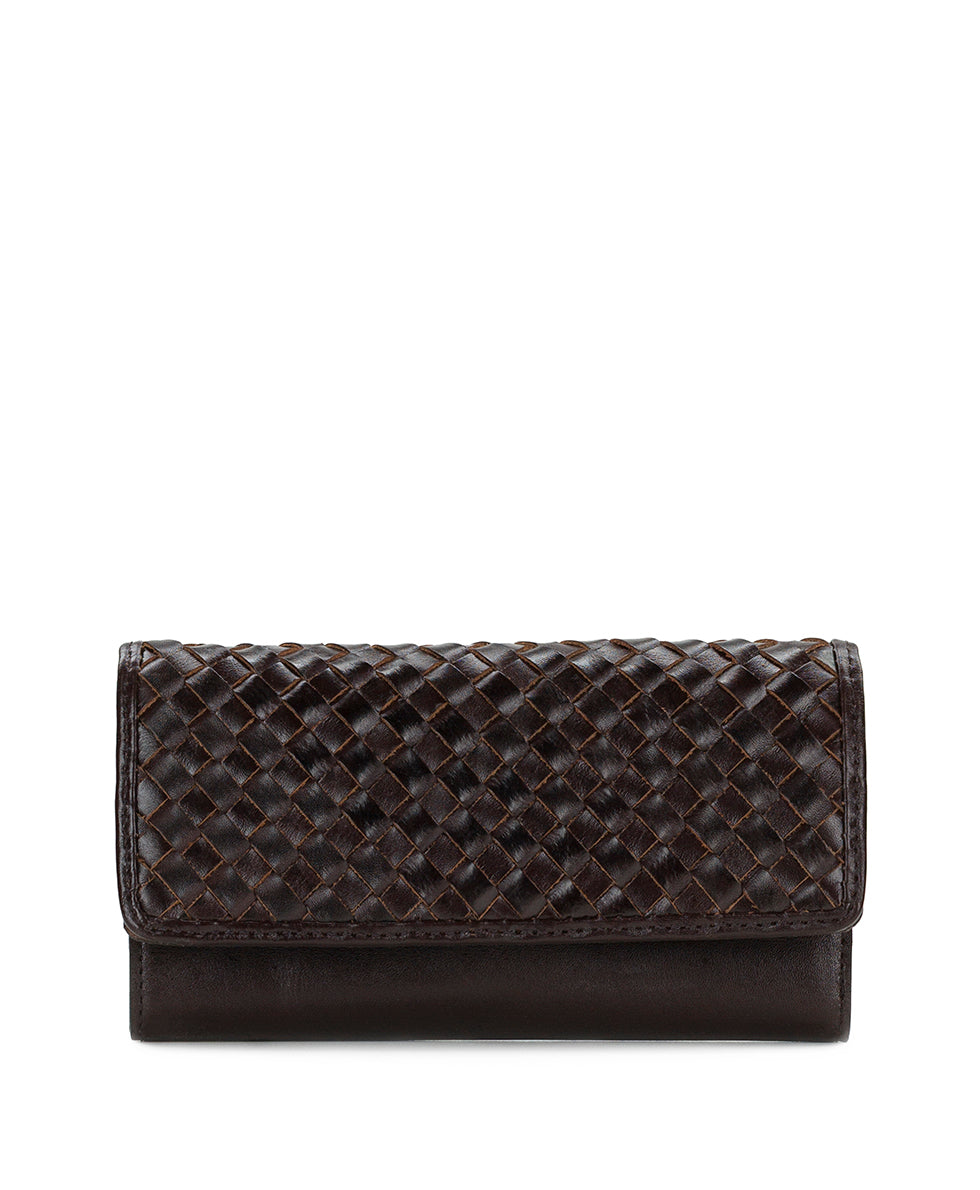 Female - Terresa Wallet - Hand Stained Woven - chocolate - by Patricia Nash - View 1 of 4