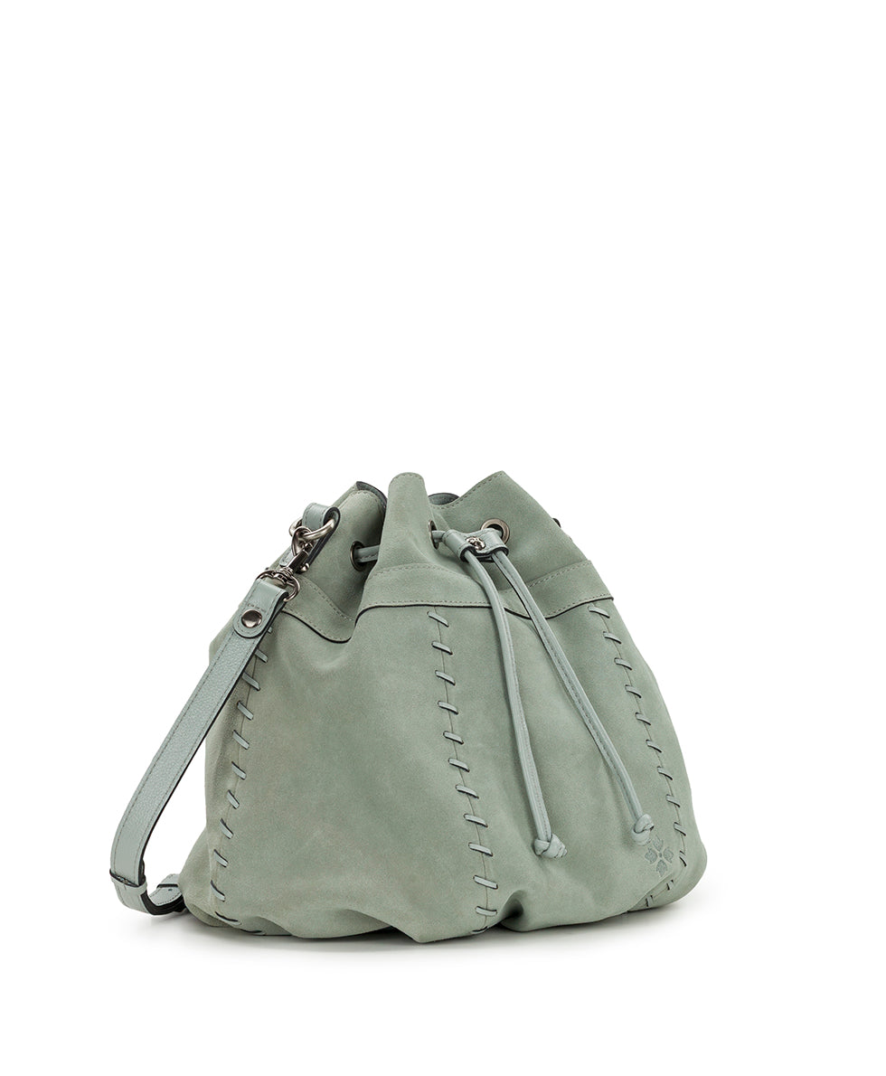 Female - Picerno Drawstring | Suede Leather | Nordic Blue - nordic blue - by Patricia Nash - View 4 of 5