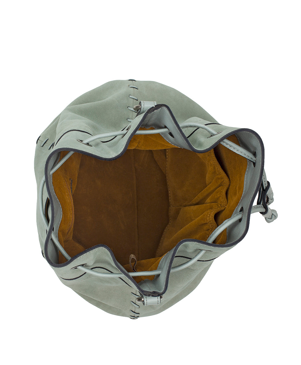 Female - Picerno Drawstring | Suede Leather | Nordic Blue - nordic blue - by Patricia Nash - View 5 of 5