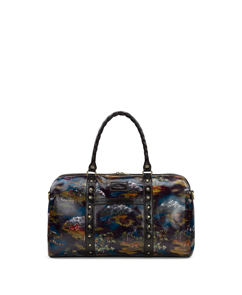 Female - Milano Weekender Duffel - Montana Prairie Skies - chocolate - by Patricia Nash - View 1 of 6