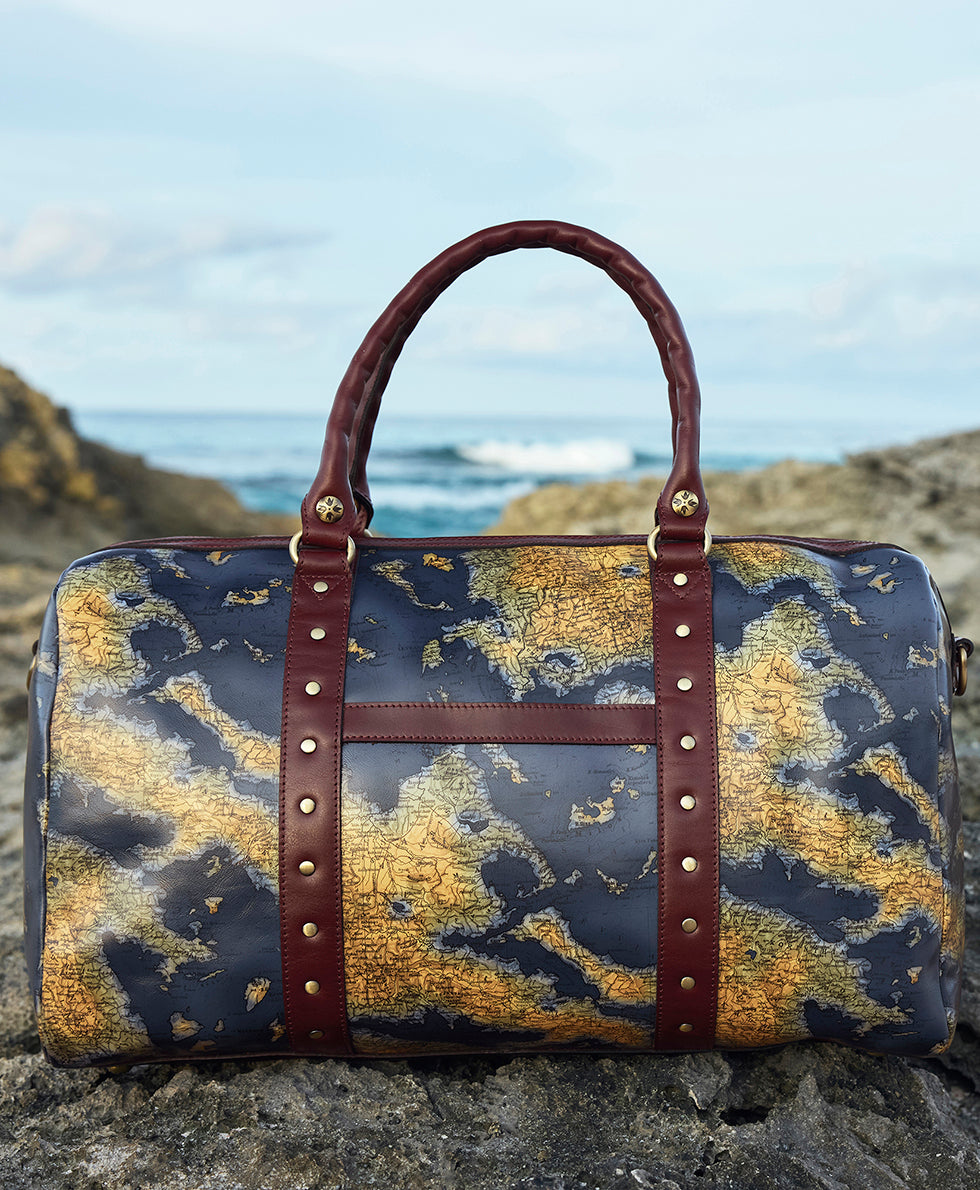Female - Milano Weekender Duffel - Greek Map - greek map - by Patricia Nash - View 6 of 6