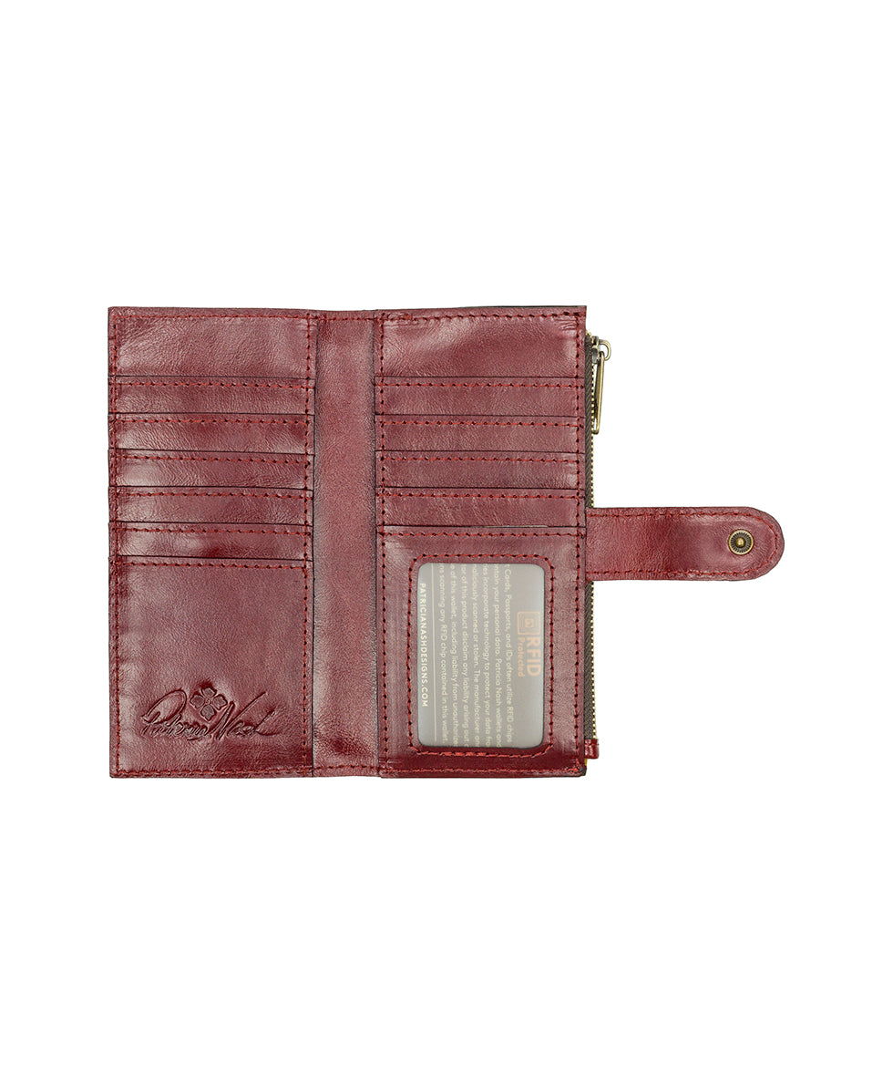 Nazari Wallet - Vintage Distressed Leather - rosewood - by Patricia Nash - View 11 of 30