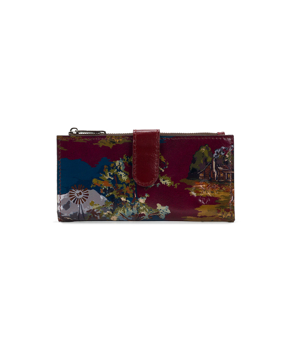 Female - Nazari Wallet - Montana Prairie Skies - maroon - by Patricia Nash - View 1 of 4