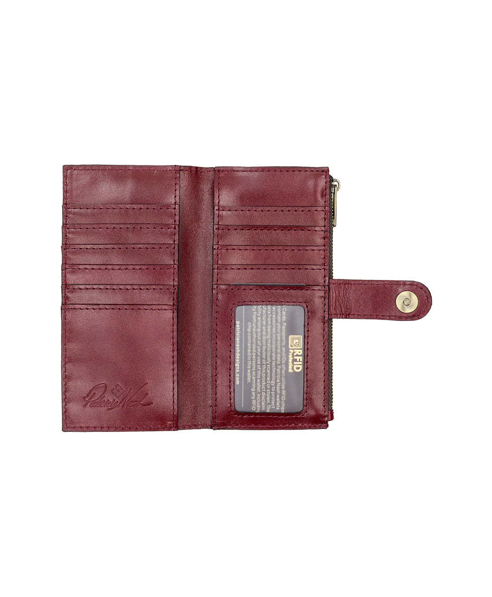 Female - Nazari Wallet - European Floral Tapestry - european floral tapestry - by Patricia Nash - View 3 of 4