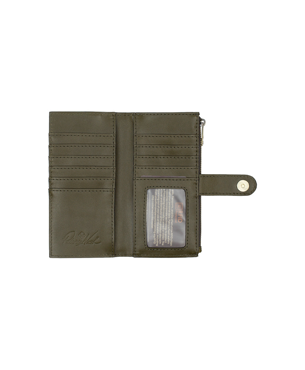 Female - Nazari Wallet| Scandi Antique | Scandi Antique Olive - scandi antique olive - by Patricia Nash - View 3 of 4