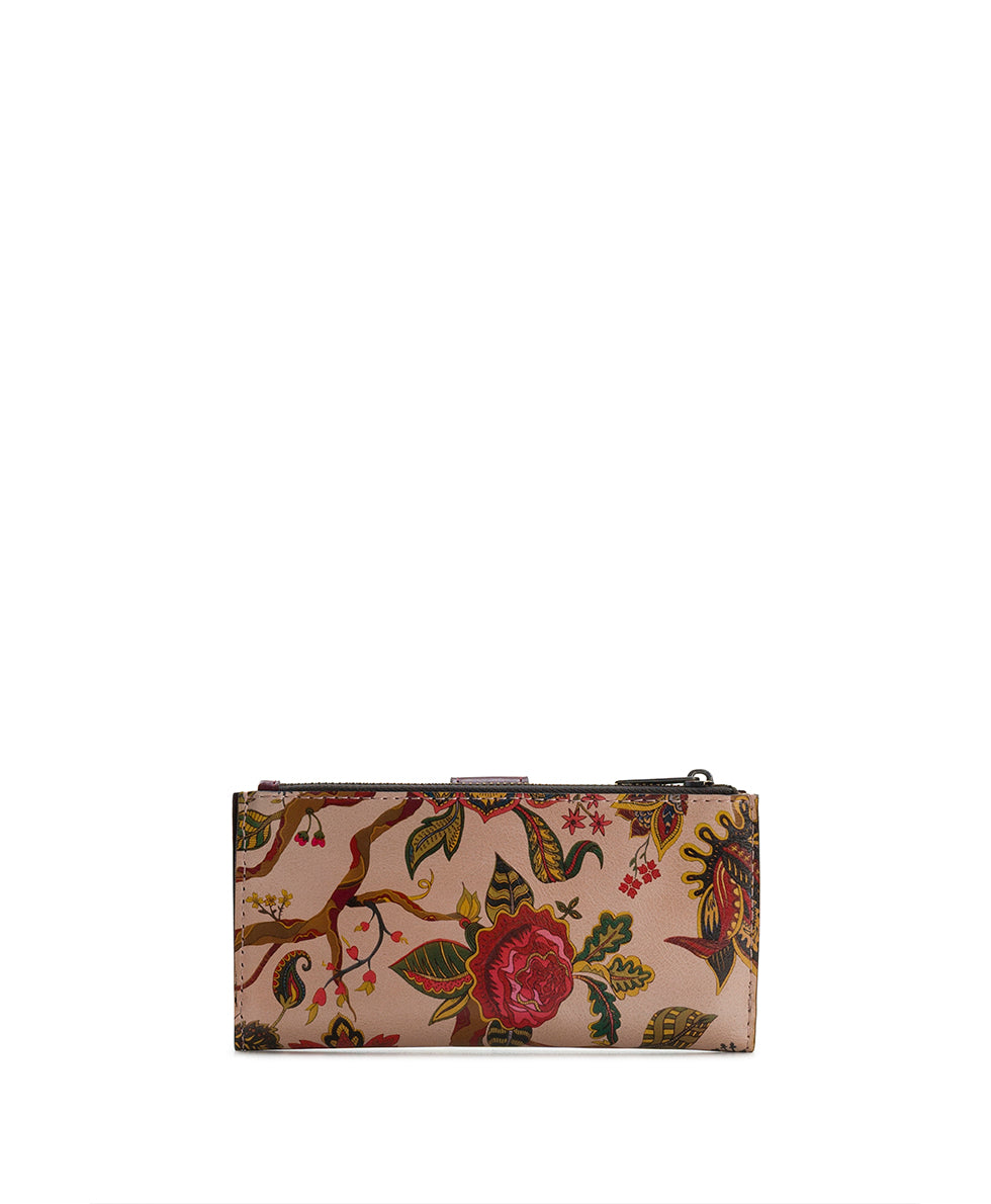 Female - Nazari Wallet | Danish Floral Tapestry  | Danish Floral Tapestry - plum - by Patricia Nash - View 2 of 4