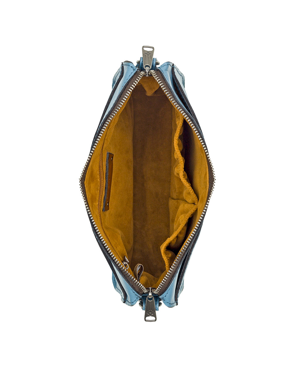 Female - Nazaire Crossbody - Vintage Distressed Leather - chalk white - by Patricia Nash - View 8 of 15