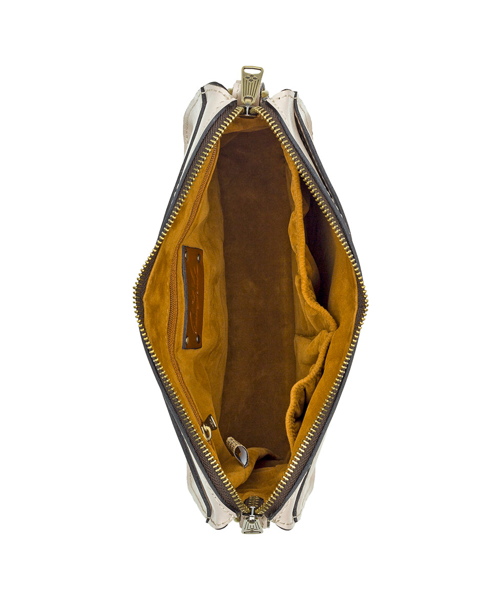 Female - Nazaire Crossbody - Vintage Distressed Leather - chalk white - by Patricia Nash - View 4 of 4