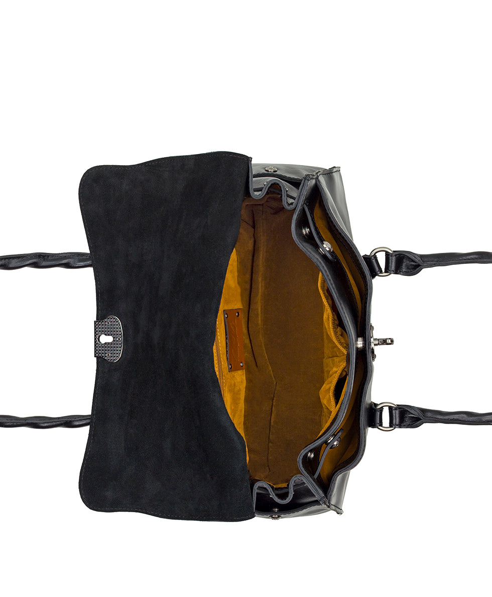 Female - Vienna Satchel - Vintage Distressed - black - by Patricia Nash - View 5 of 11