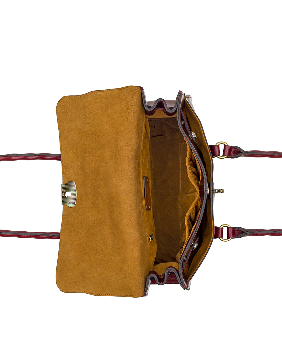 Female - Vienna Satchel - Vintage Distressed - black - by Patricia Nash - View 9 of 11