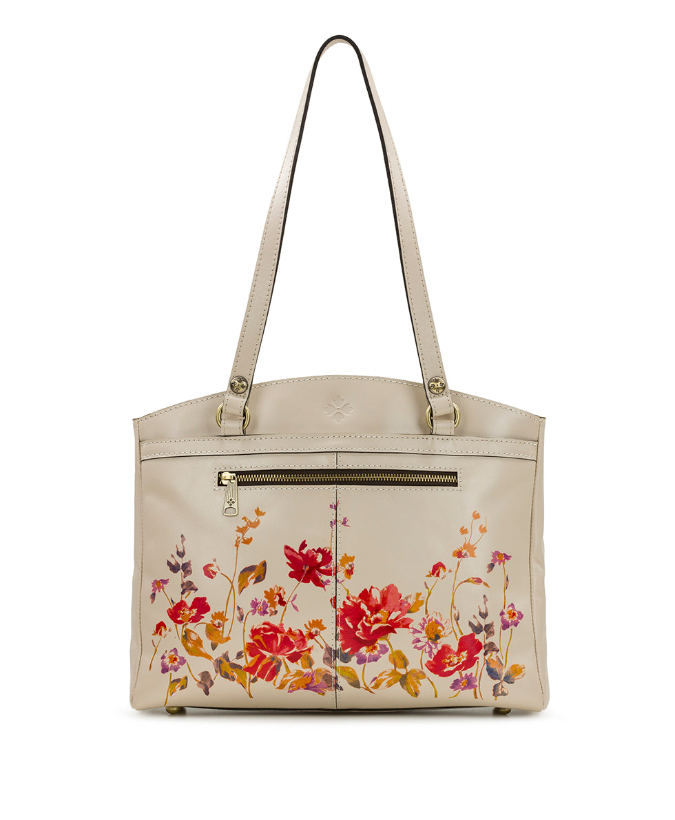 Female - Poppy Tote - Aegean Blooms Spot Print - chalk white - by Patricia Nash - View 1 of 5