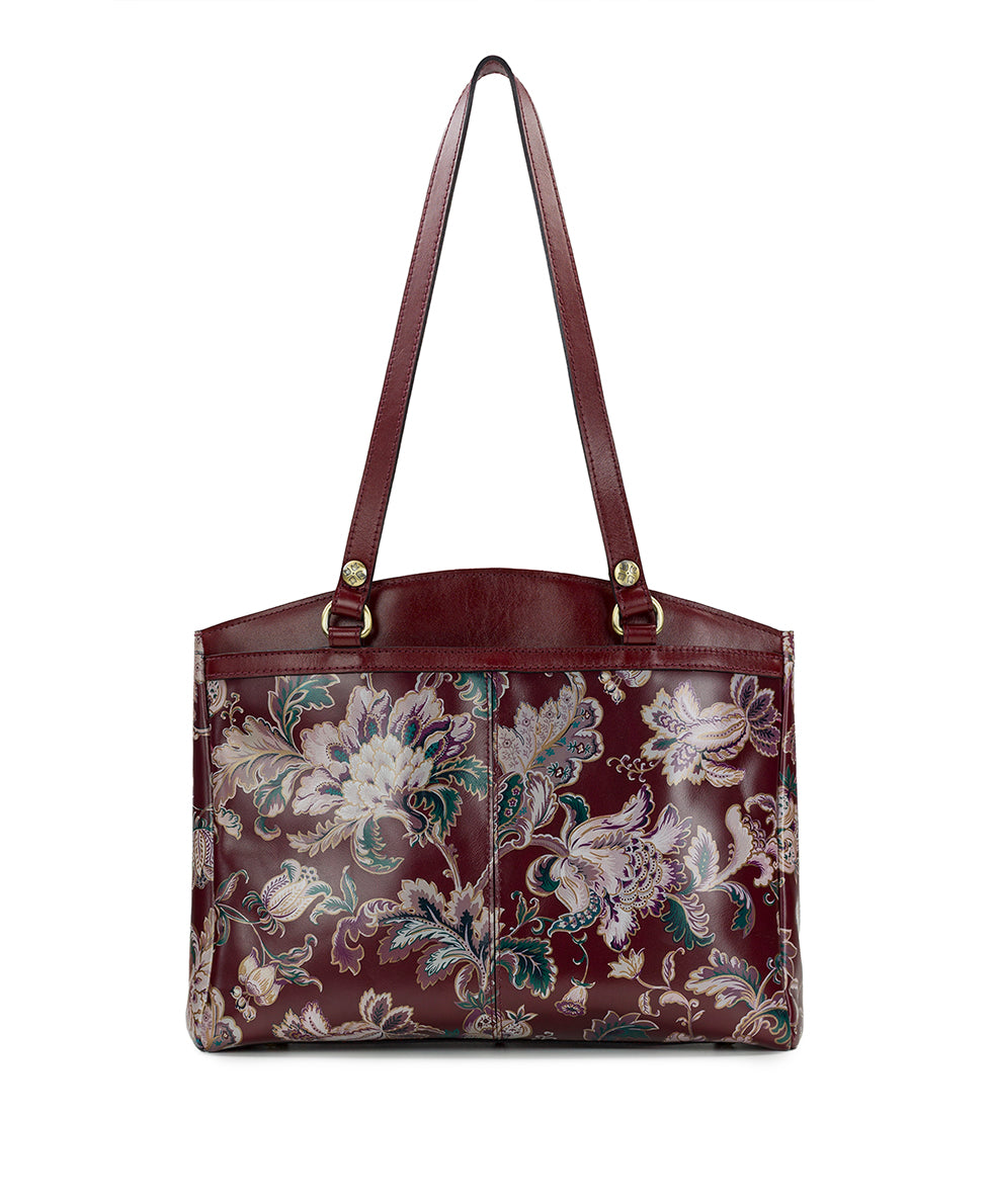 Female - Poppy Tote - European Floral Tapestry - european floral tapestry - by Patricia Nash - View 2 of 5