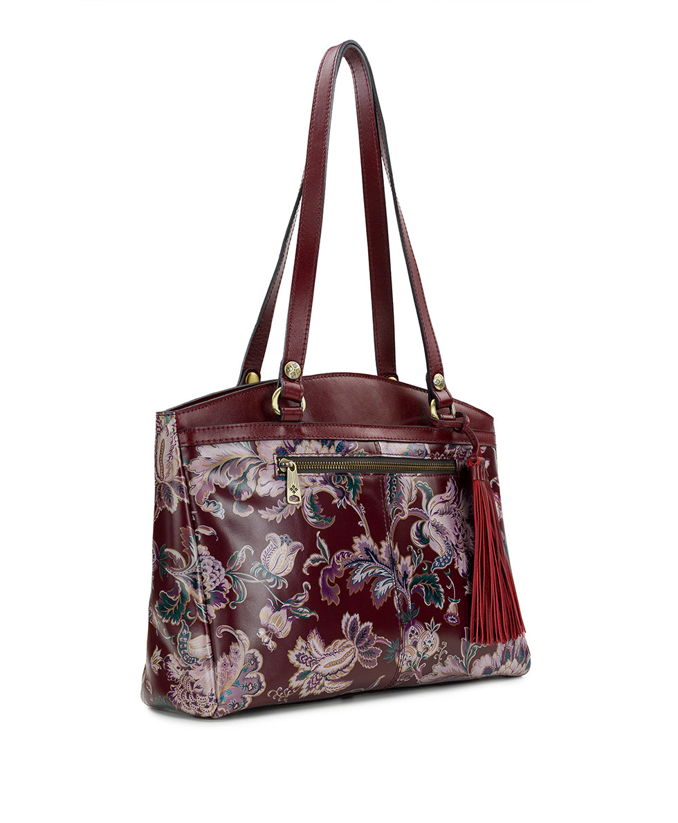 Female - Poppy Tote - European Floral Tapestry - european floral tapestry - by Patricia Nash - View 3 of 5