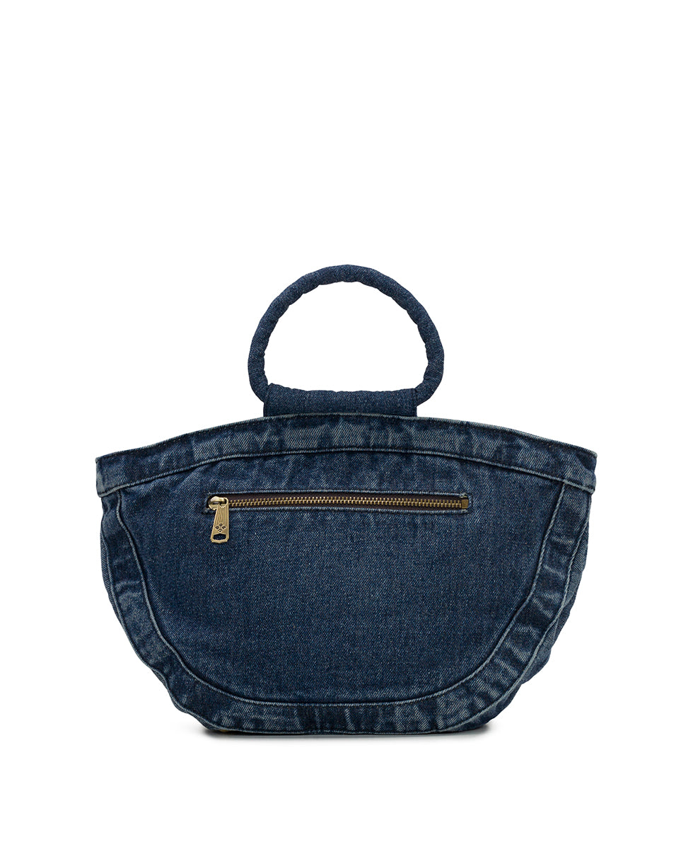 Female - Ossi Satchel - Washed Woven Denim - denim - by Patricia Nash - View 2 of 4