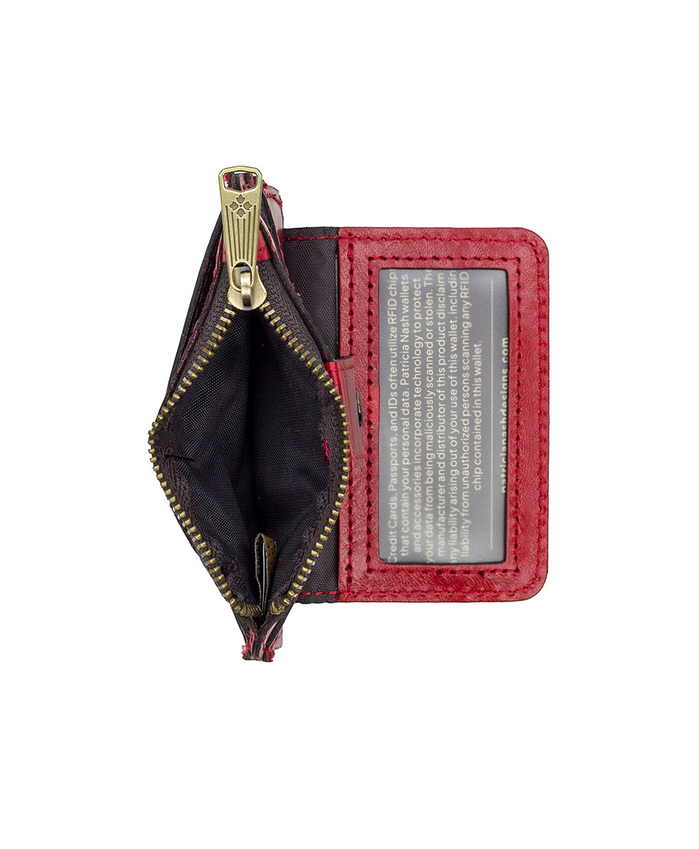 Cassis ID Case - Vintage Distressed Leather – Patricia Nash