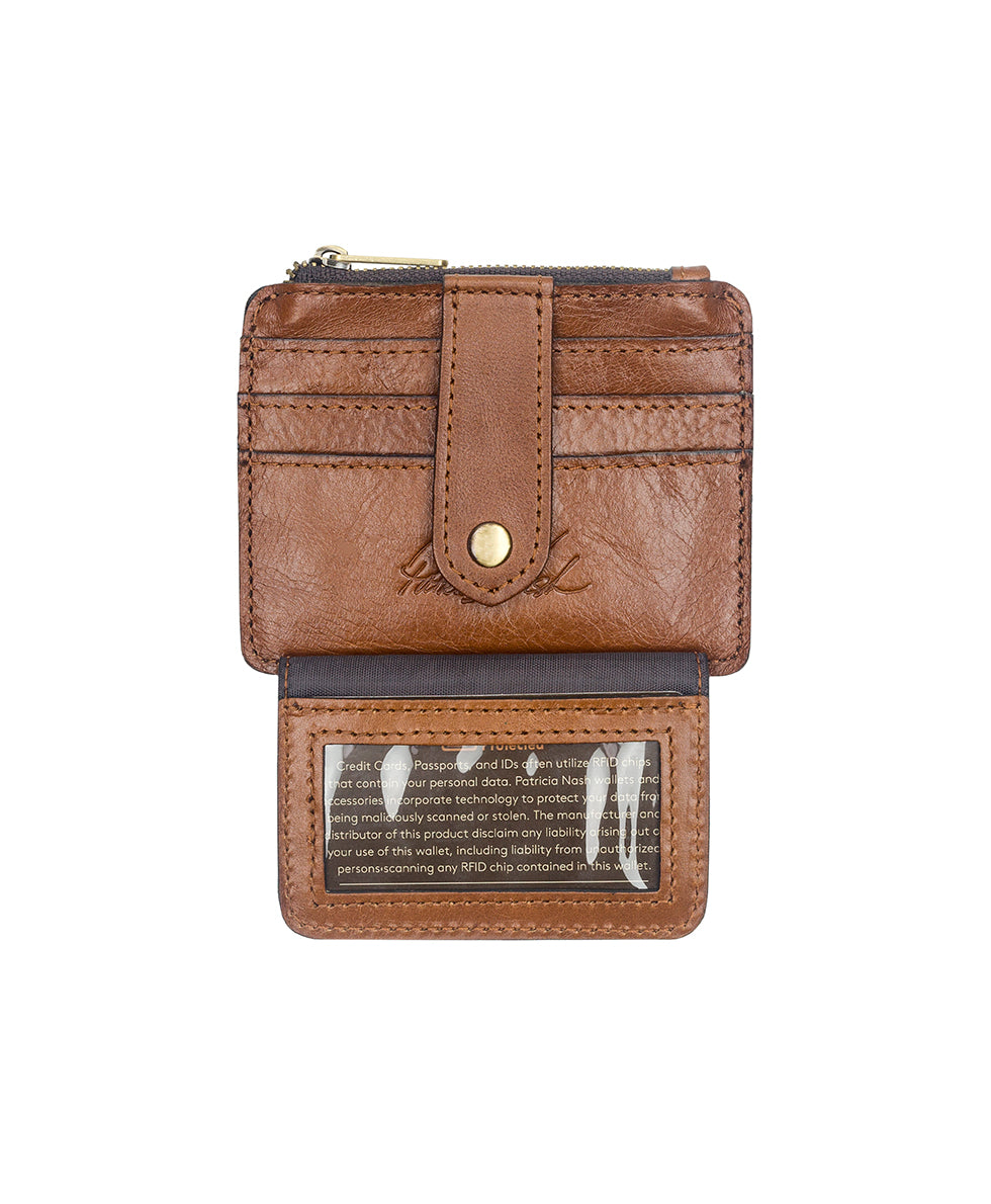 Cassis ID Case - Vintage Distressed Leather - rosewood - by Patricia Nash - View 11 of 30
