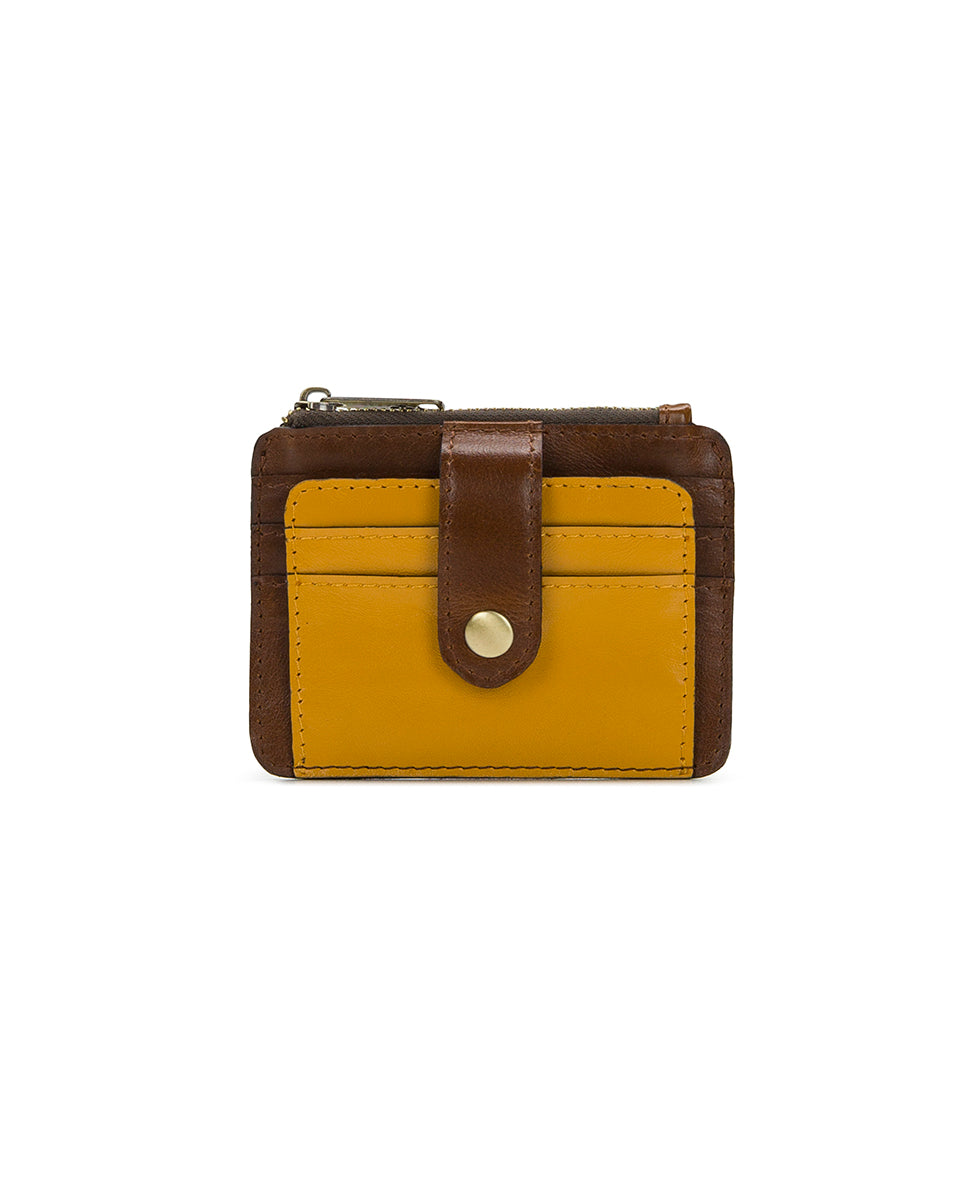 Cassis ID Case - Vintage Distressed Leather - mango / cognac - by Patricia Nash - View 1 of 4