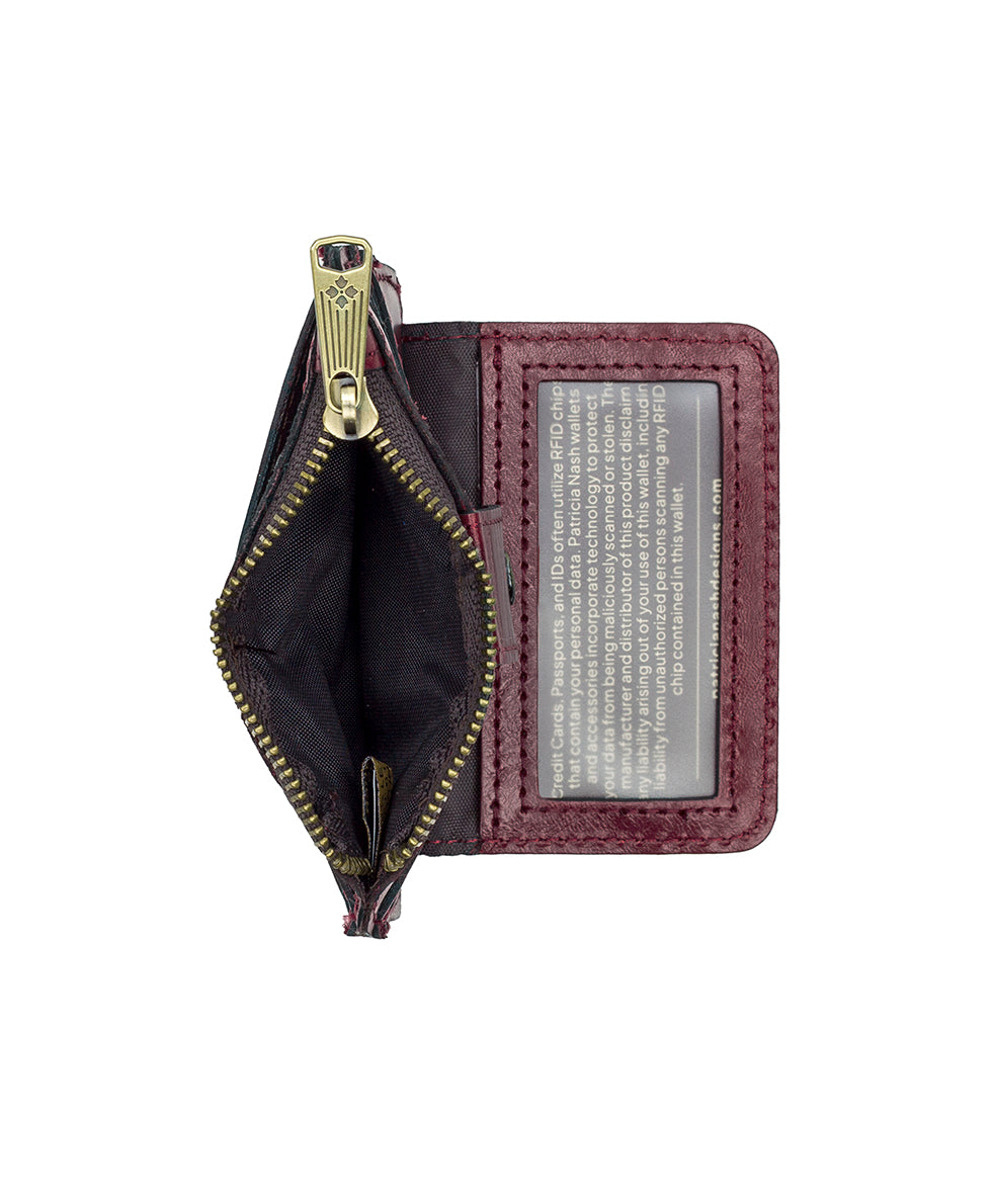 Female - Cassis ID Case - Vintage Distressed Leather - oxblood - by Patricia Nash - View 8 of 25