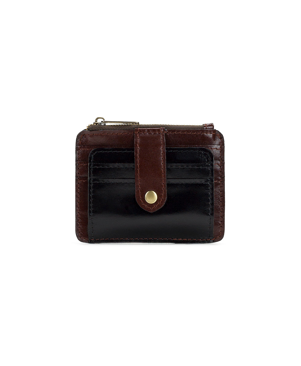 Cassis ID Case - Vintage Vegetable Tanned Colorblock - black / british tan - by Patricia Nash - View 1 of 4