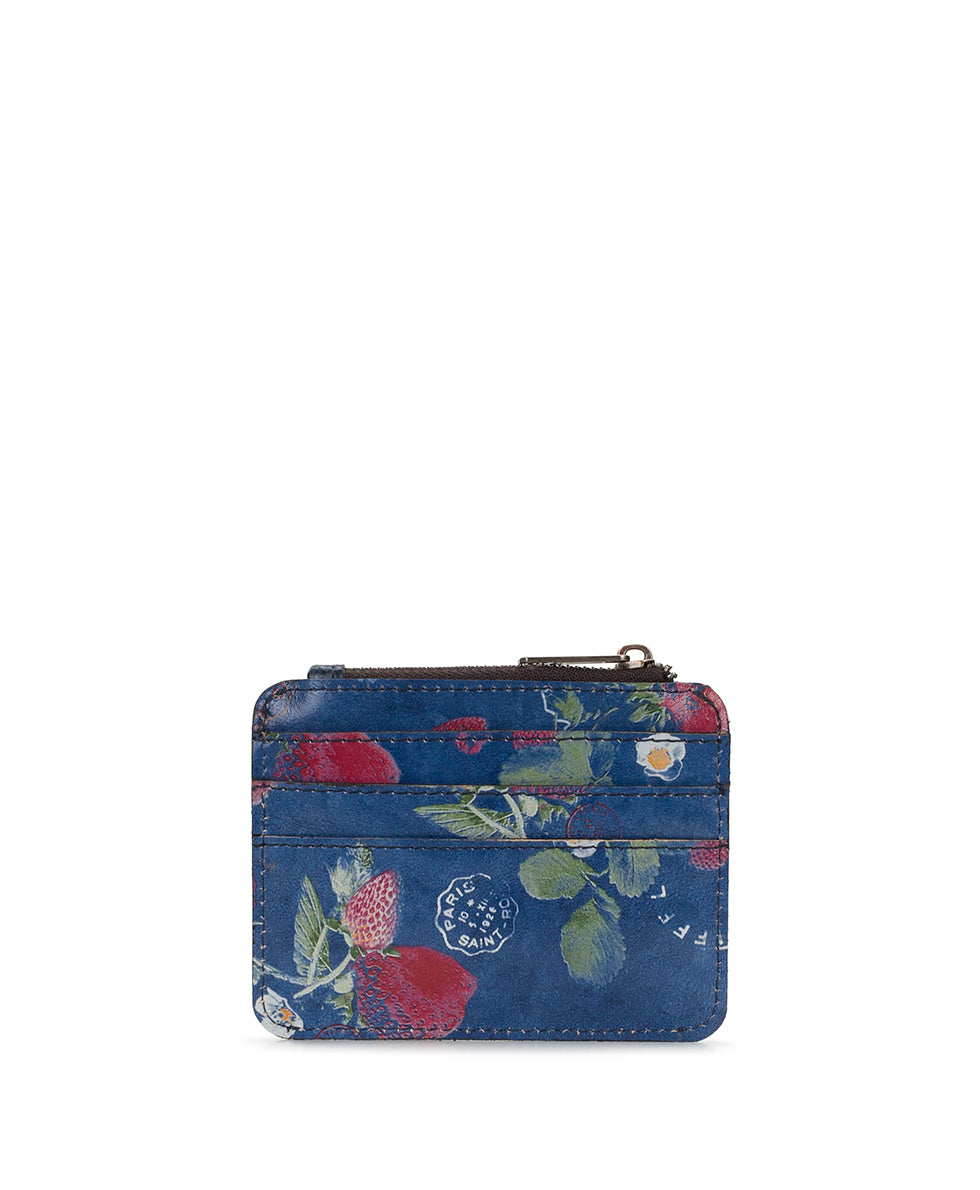 Female - Cassis ID Case - Parisian Strawberries - denim blue strawberry - by Patricia Nash - View 2 of 4
