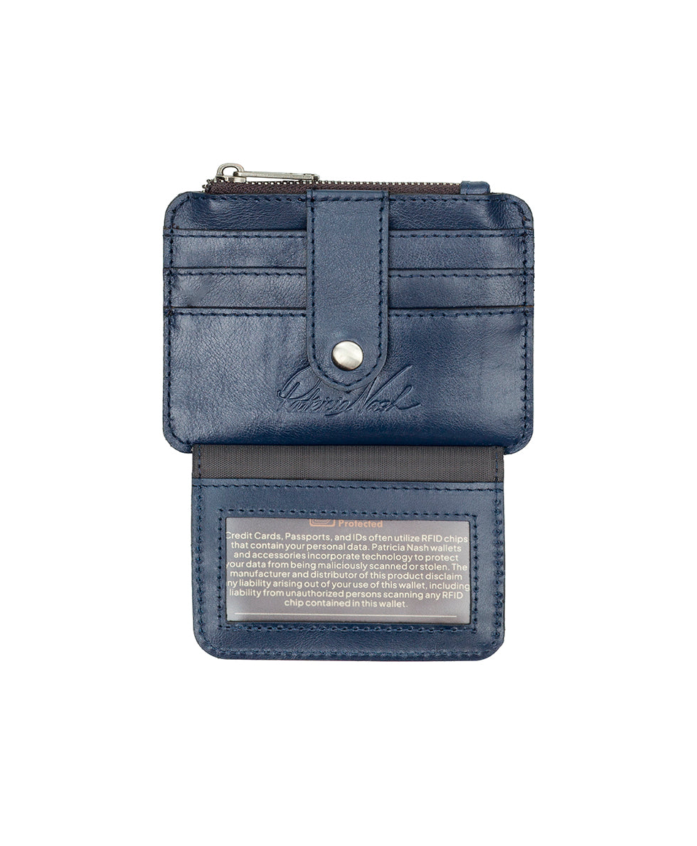 Female - Cassis ID Case - Parisian Strawberries - denim blue strawberry - by Patricia Nash - View 3 of 4