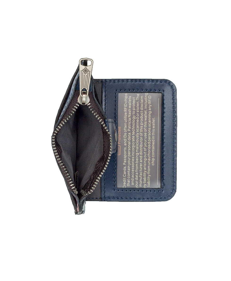 Female - Cassis ID Case - Parisian Strawberries - denim blue strawberry - by Patricia Nash - View 4 of 4