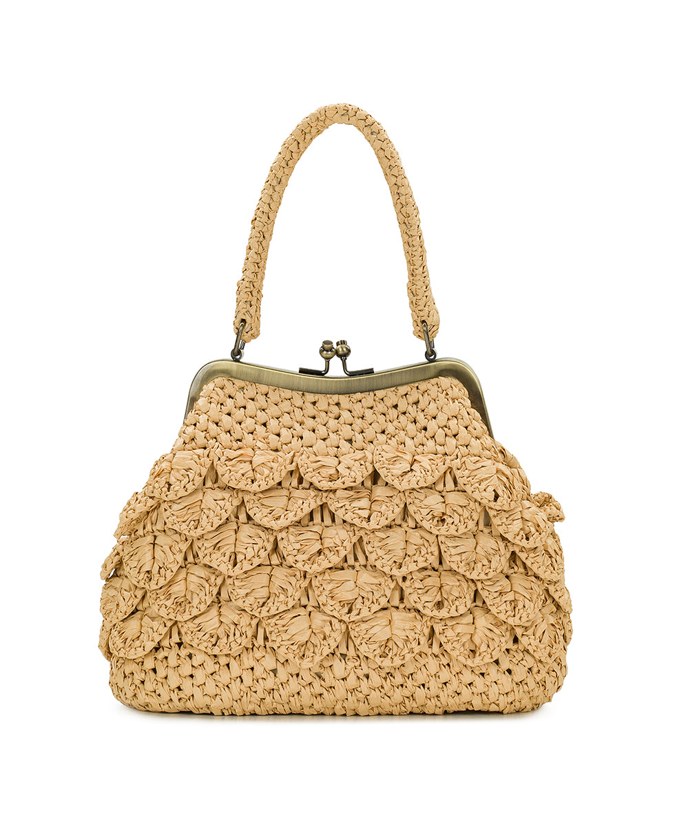 Female - Laureana Frame - Scalloped Raffia - natural - by Patricia Nash - View 2 of 4