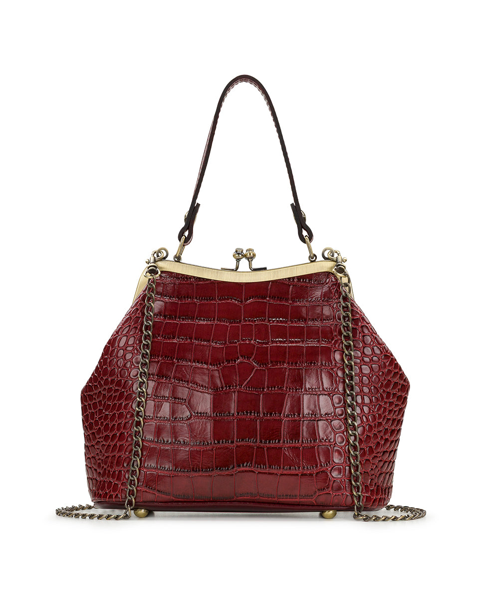 Female - Laureana Frame - Vintage Distressed Croc - oxblood - by Patricia Nash - View 1 of 5