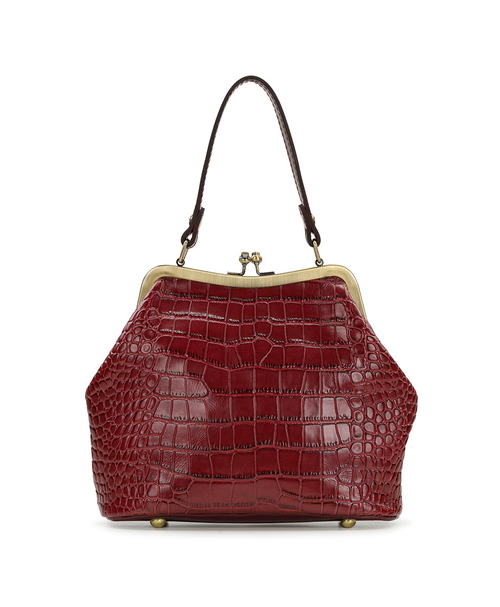 Female - Laureana Frame - Vintage Distressed Croc - oxblood - by Patricia Nash - View 2 of 5