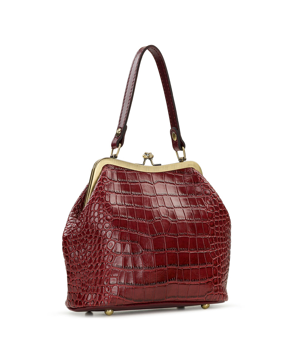 Female - Laureana Frame - Vintage Distressed Croc - oxblood - by Patricia Nash - View 3 of 5