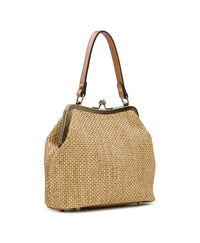 Laureana Frame with Greek Floral Scarf - Burnished Woven