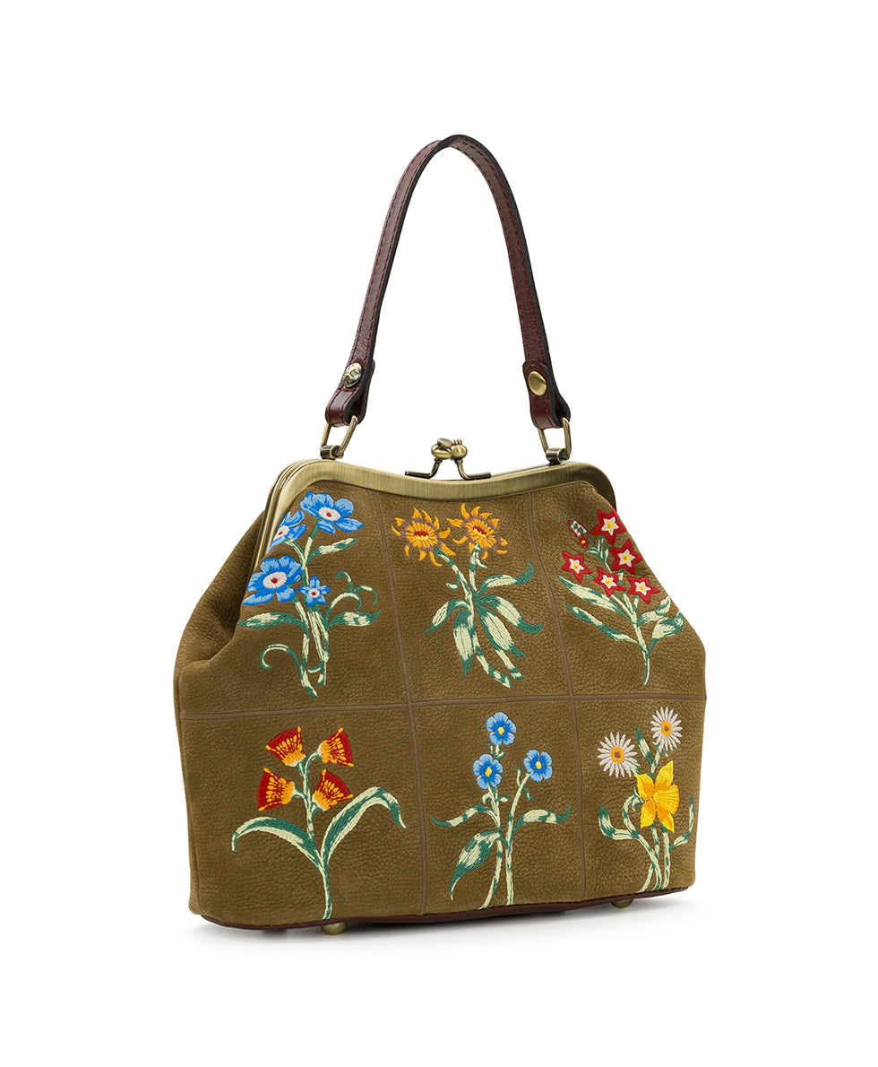 Female - Laureana Frame - Tuscan Fields Embroidery - khaki - by Patricia Nash - View 3 of 4