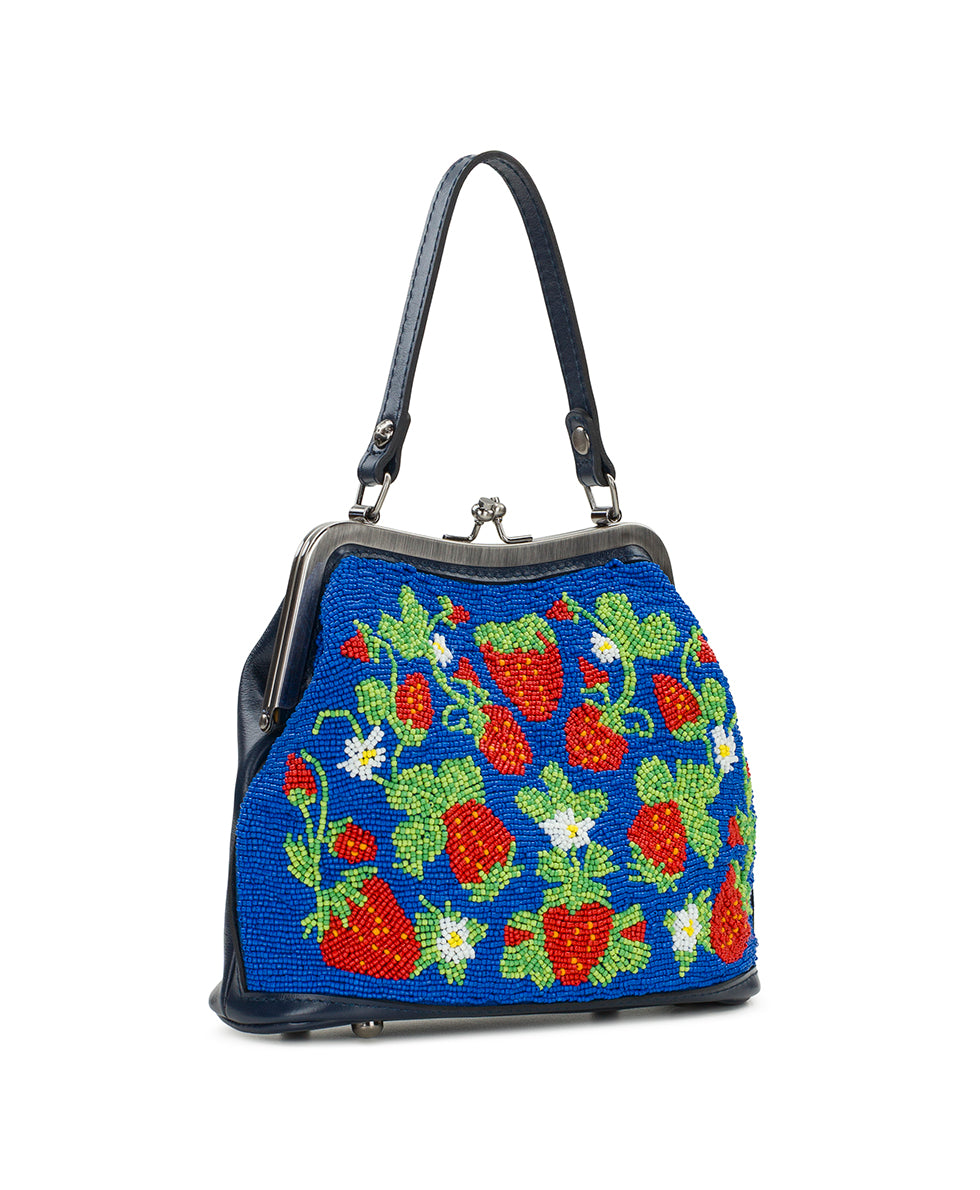 Female - Laureana Frame - Strawberry Beaded - denim blue - by Patricia Nash - View 3 of 4
