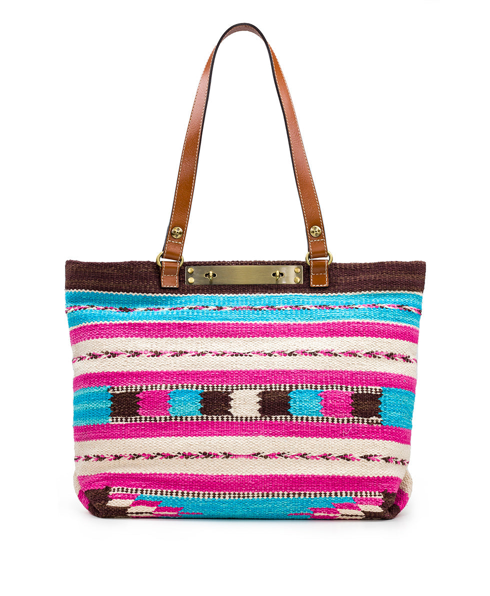 Chennai Tote - Hand Loomed - magenta multi - by Patricia Nash - View 1 of 5