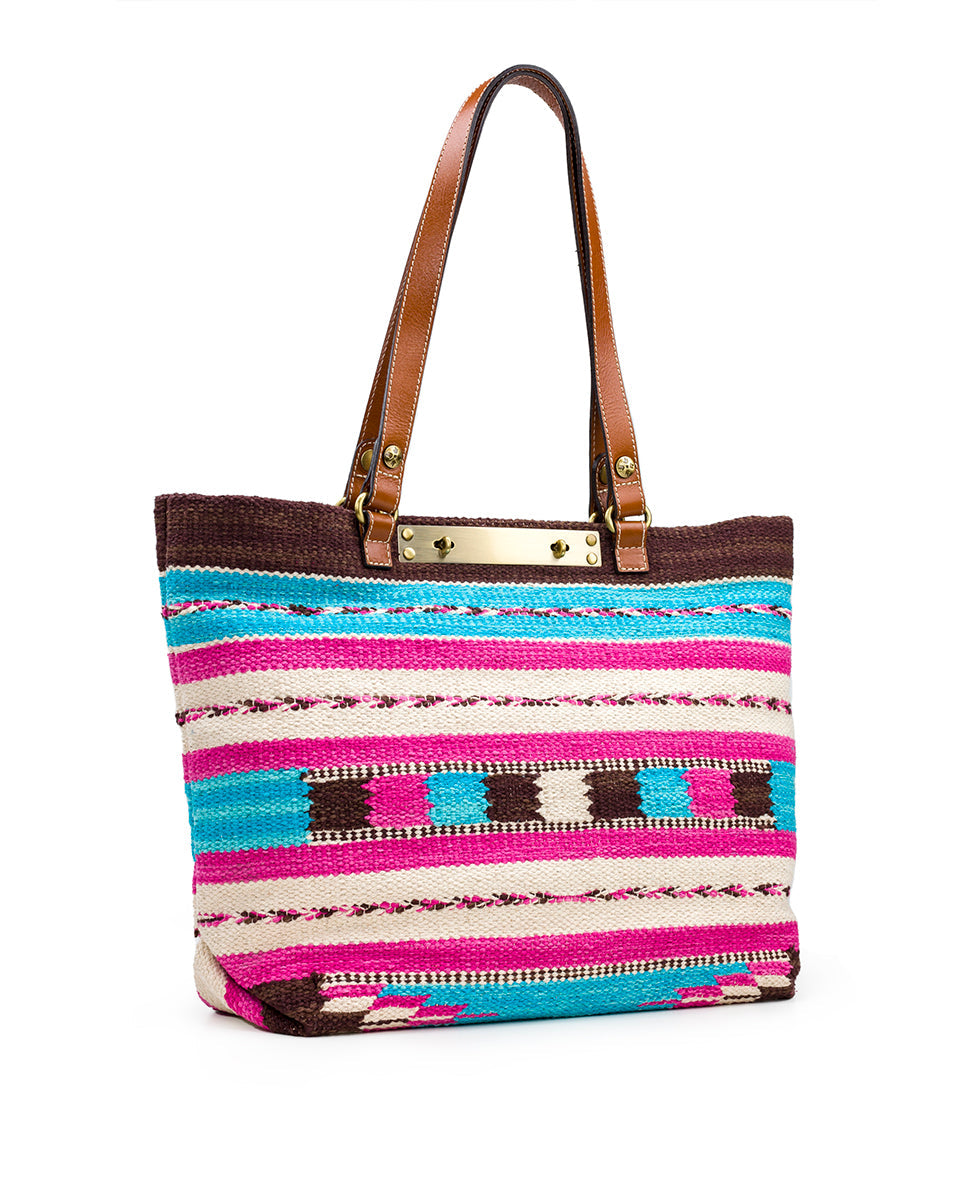 Chennai Tote - Hand Loomed - magenta multi - by Patricia Nash - View 3 of 5