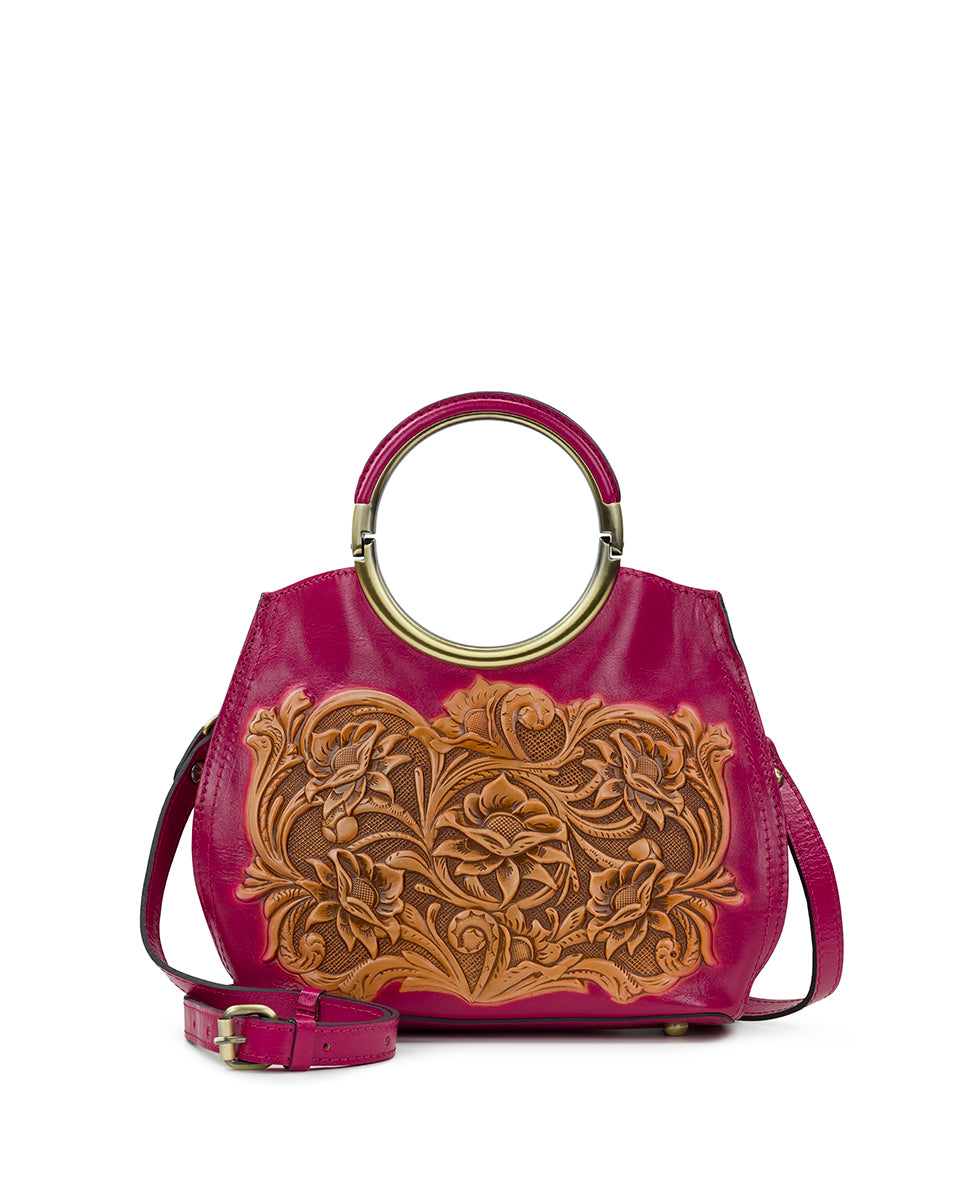 Female - Aria Shopper - Natural Cavo Tooled Colorblock - fuchsia - by Patricia Nash - View 1 of 4