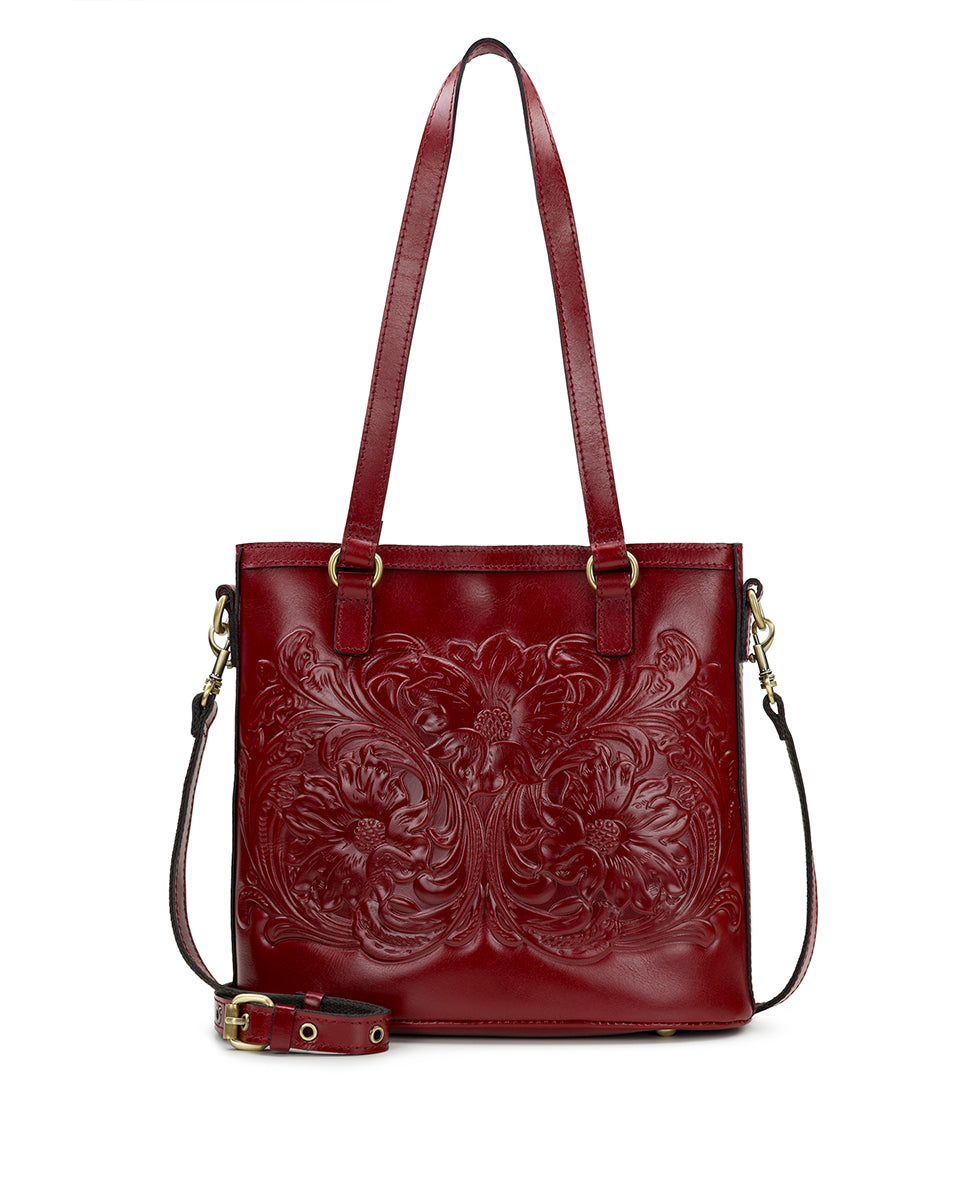 Tessali Crossbody - Vintage Vegetable Tanned Tooled - ruby red - by Patricia Nash - View 1 of 4