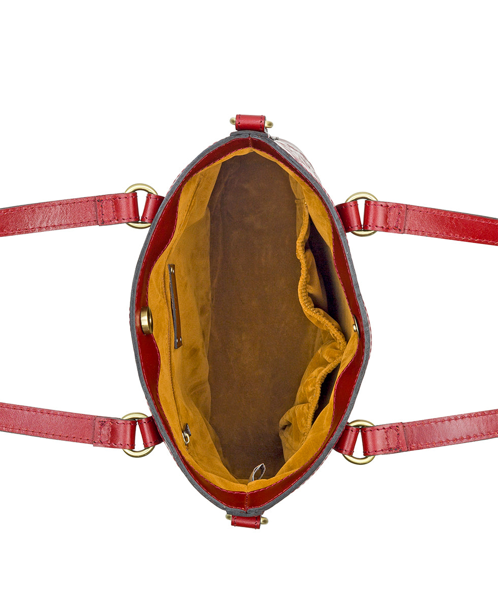 Tessali Crossbody - Vintage Vegetable Tanned Tooled - ruby red - by Patricia Nash - View 4 of 4