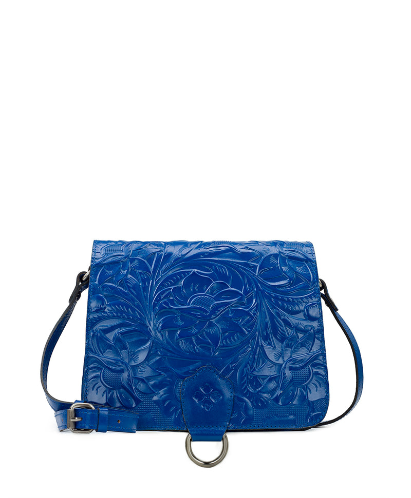 Ilina Flap Crossbody Bag - Burnished Cavo Tooled Leather