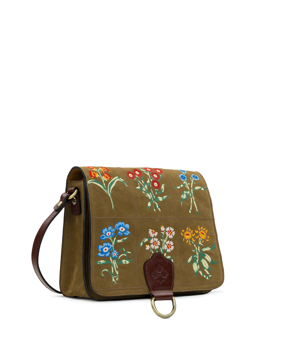 Female - Ilina Crossbody - Tuscan Fields Embroidery - khaki - by Patricia Nash - View 3 of 5